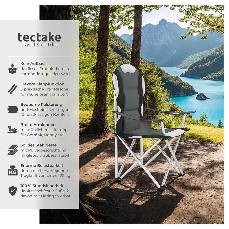 Tectake  sedia da campeggio imbottita 