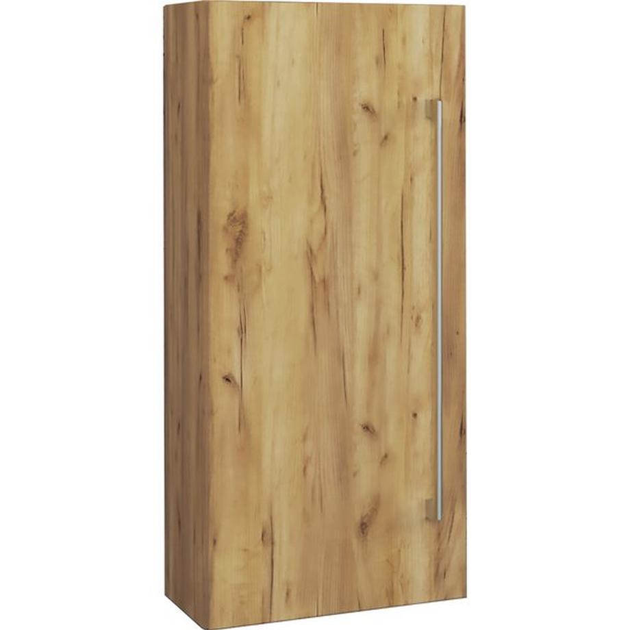 Holz Holz Wandregal | Midischrank | Maße: H. 75 x B. 33 x T. 22 cm |  1 hohe Tür - Badinos D