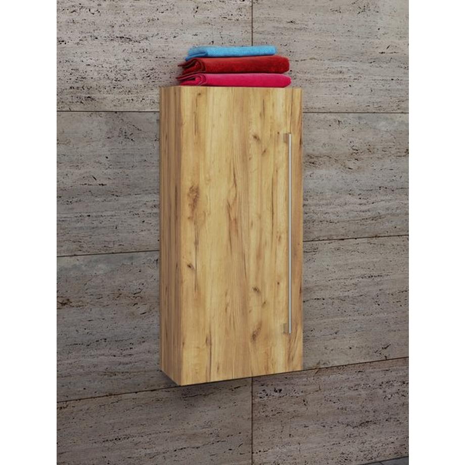 VCM Holz Holz Wandregal | Midischrank | Maße: H. 75 x B. 33 x T. 22 cm |  1 hohe Tür - Badinos D  