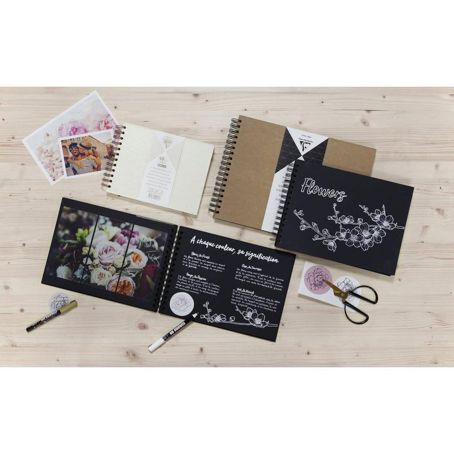 Clairefontaine Clairefontaine 95433C album fotografico e portalistino Avorio 40 fogli Rilegatura a spirale  