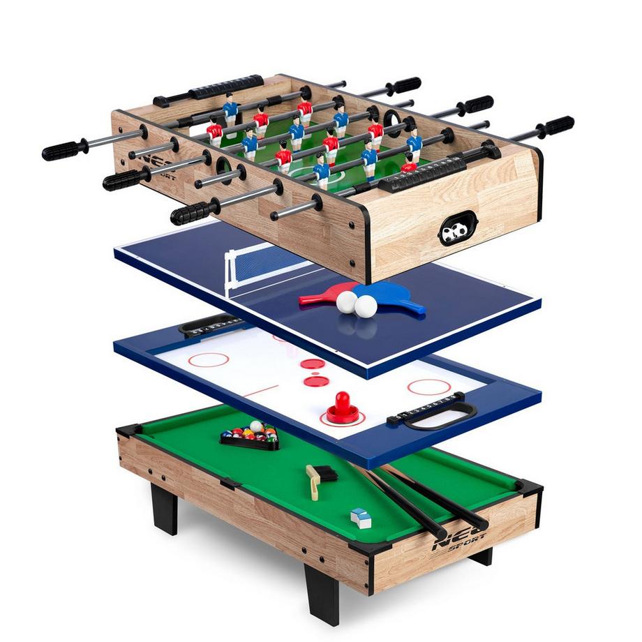 B2X  Multifunktionaler Spieltisch 4-in-1 80x43x30cm NS-800 Holz 