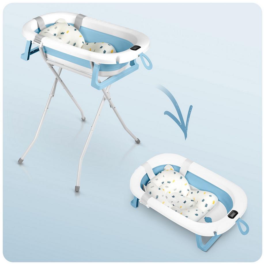 B2X  Baignoire pliante pour bébé avec thermomètre 