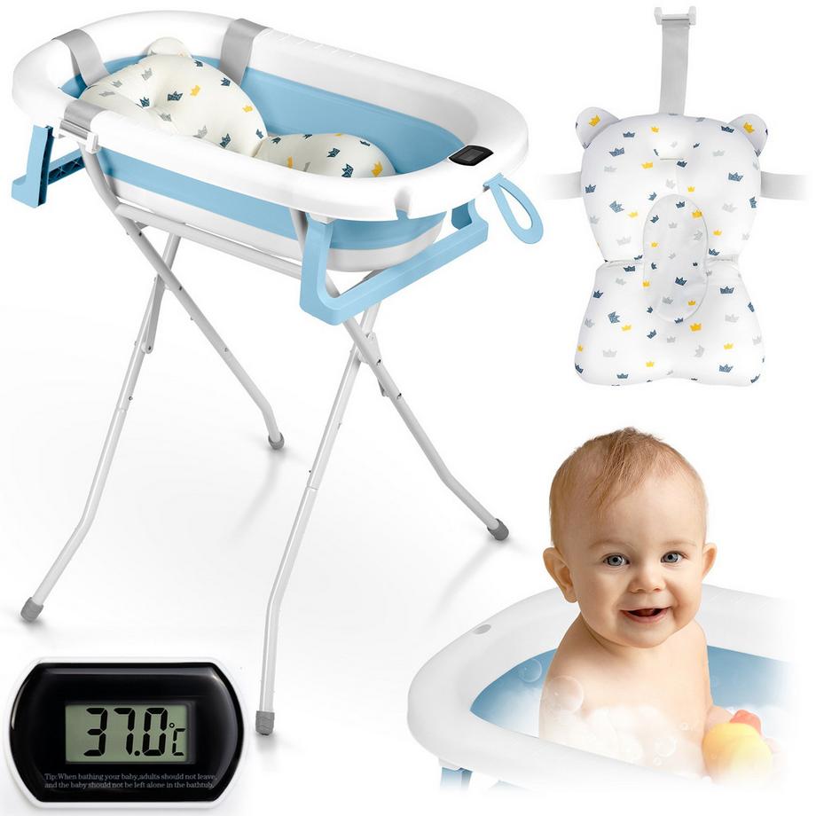 Baignoire pliante pour bébé avec thermomètre