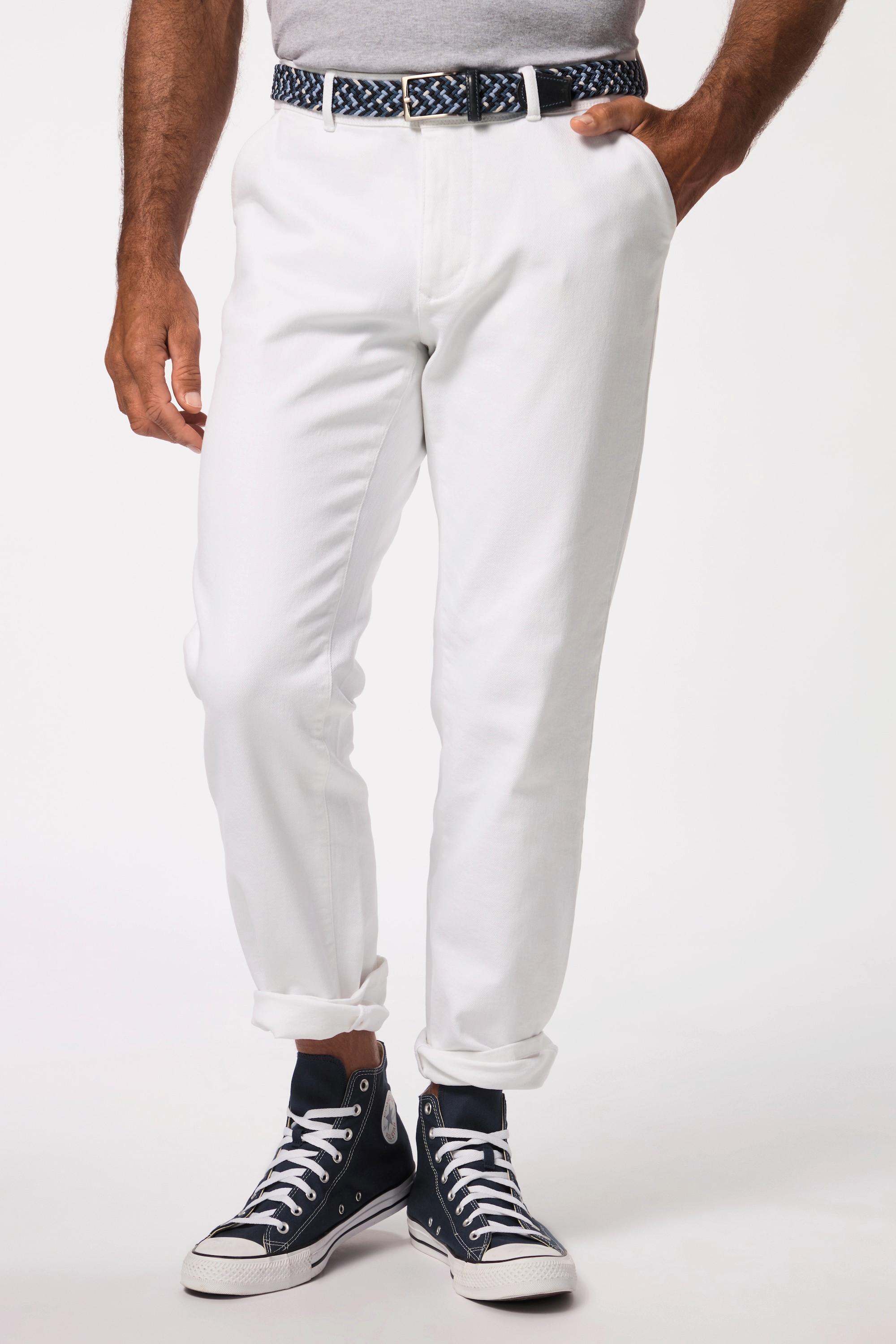 JP1880  Pantaloni chino con taglio speciale per l'addome, davanti liscio e gamba dritta, fino alla tg. 72 