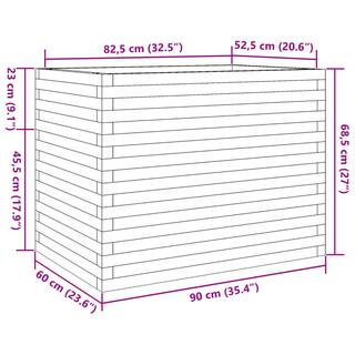 VidaXL Jardinière pinède imprégnée  