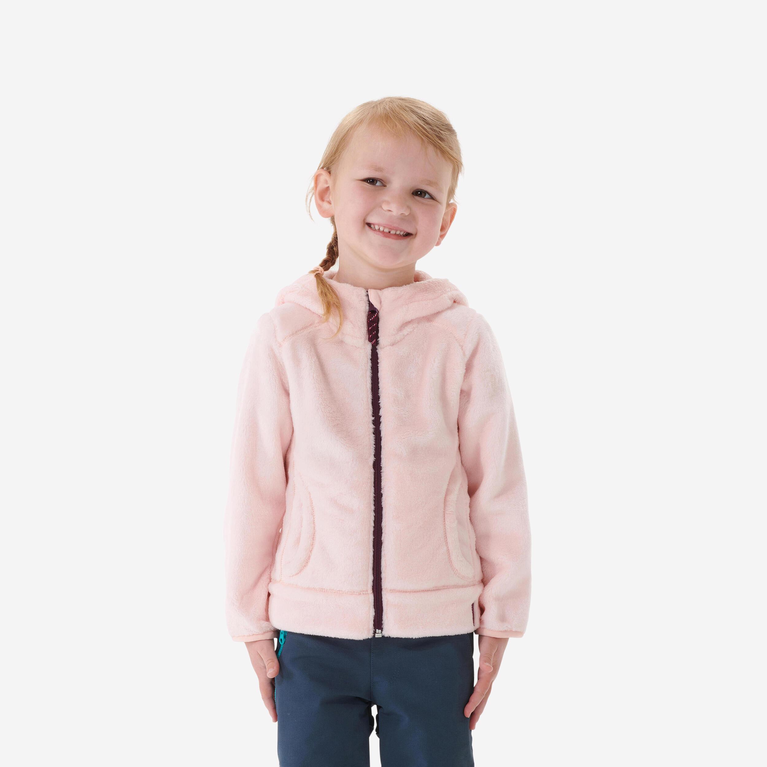 QUECHUA  Fleecejacke Kinder Gr. 92–116 warm Wandern - MH500 rosa 