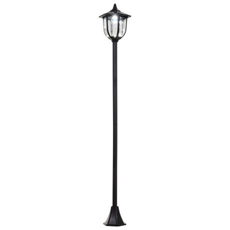 Northio Lanterna Da Giardino A Led Con Luce Solare Da Giardino Con 30/60 Lumen, Plastica, Nera, Ø26,5 X H177 Cm  