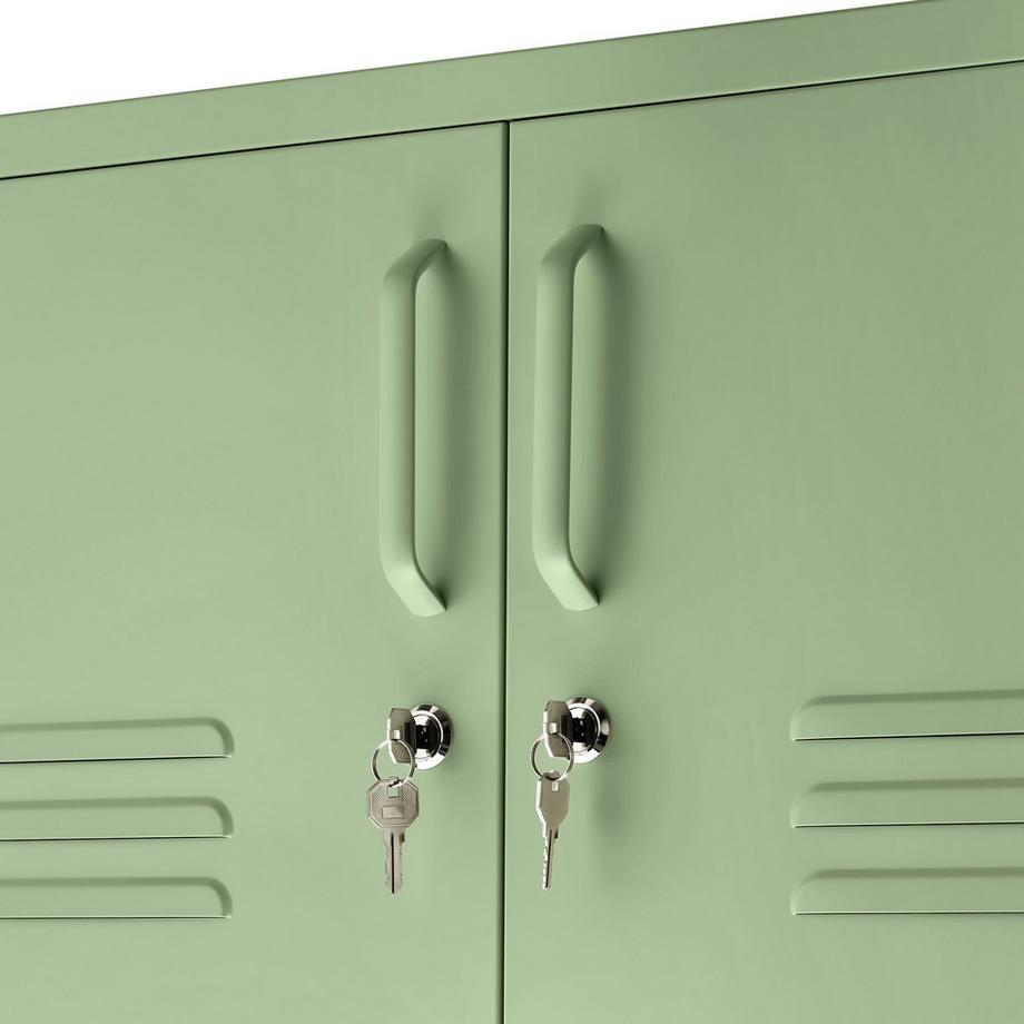 Tectake Sideboard Baker 2 Türen mit Magnetverschluss, einzeln abschließbar verstellbarer Zwischenboden  