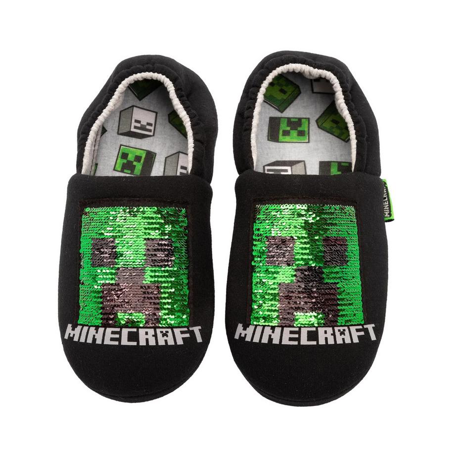 MINECRAFT Chaussons à Paillettes  