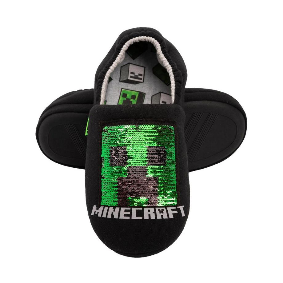 MINECRAFT Chaussons à Paillettes  