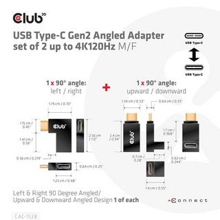 Club3D  CAC-1528 câble USB USB 3.2 Gen 2 (3.1 Gen 2) USB C 