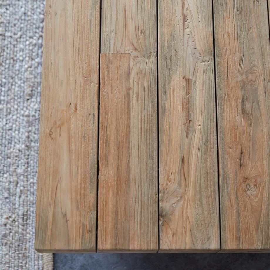 Tikamoon Banquette en teck massif recyclé, 3 places Joaquin  