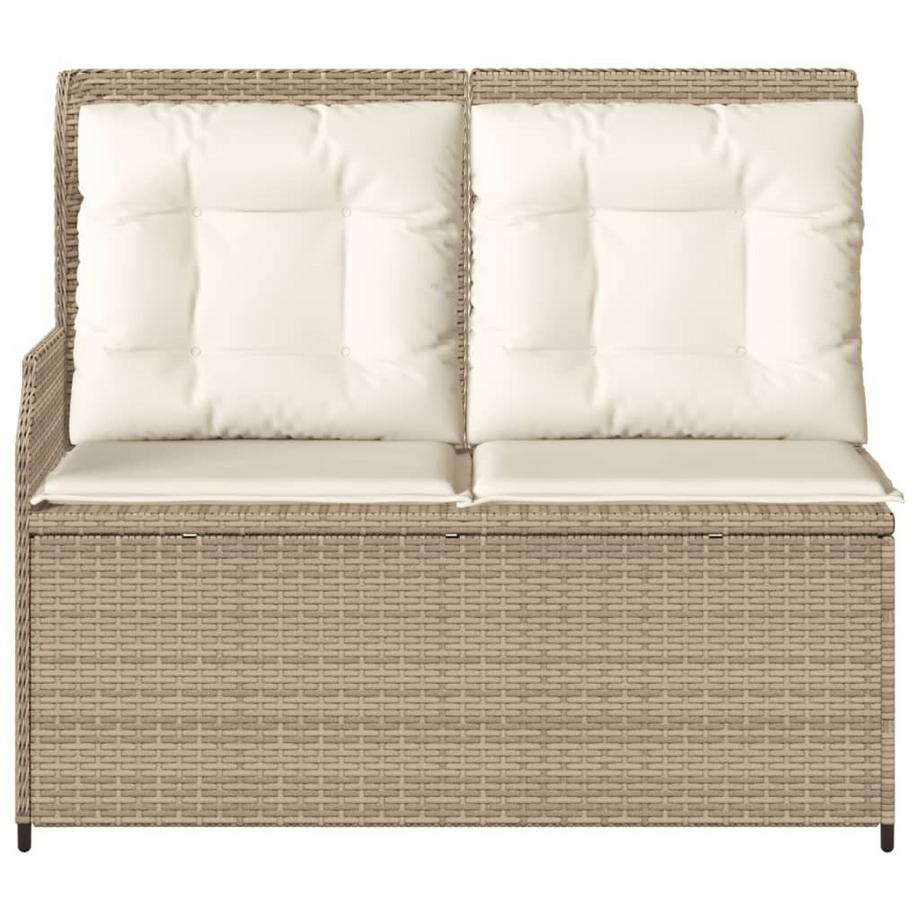 VidaXL Verstellbare gartenbank poly-rattan  