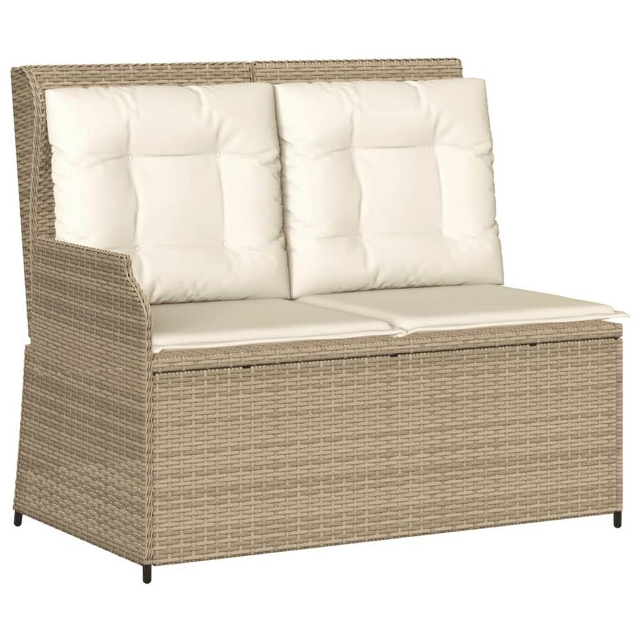 Verstellbare gartenbank poly-rattan