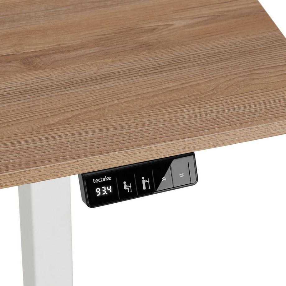 Tectake Bureau réglable en hauteur Loki électrique, à 2 niveaux  