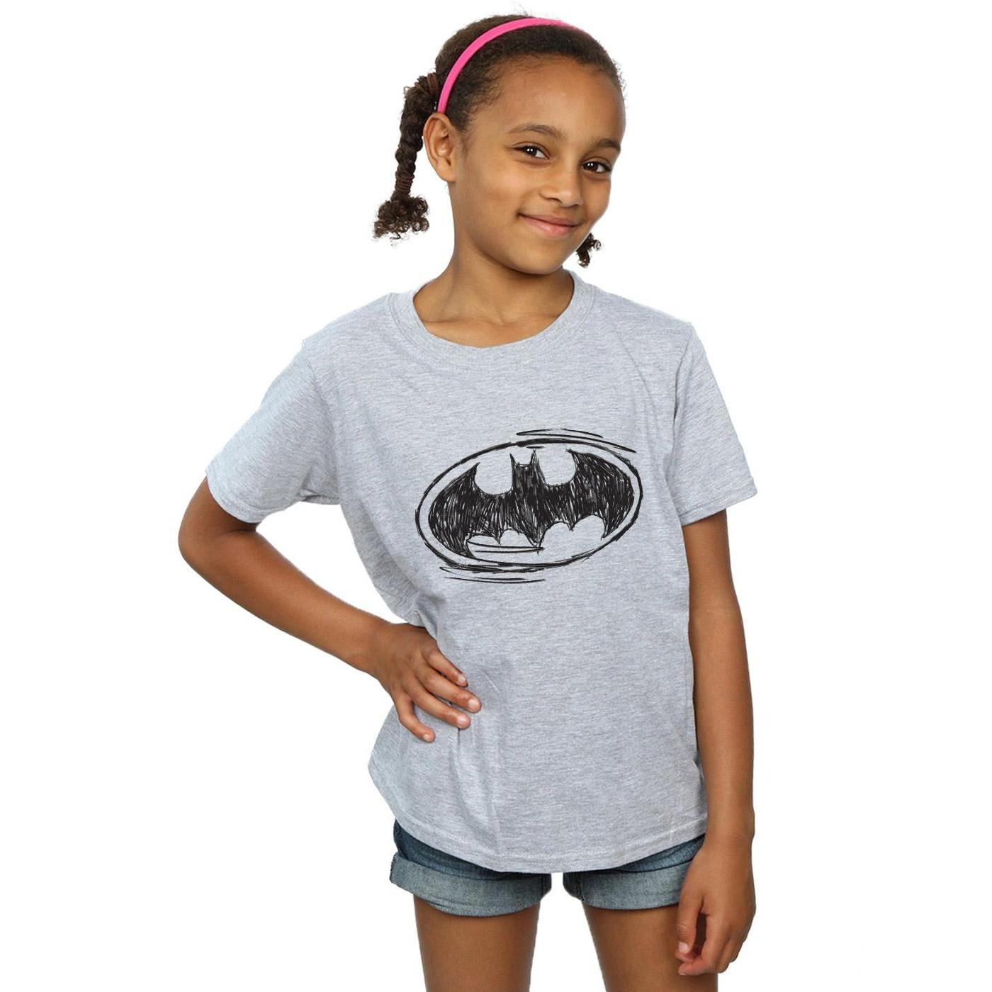 DC COMICS  Tshirt BATMAN SKETCH LOGO 