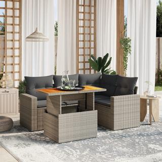 VidaXL set divano da giardino Polirattan  