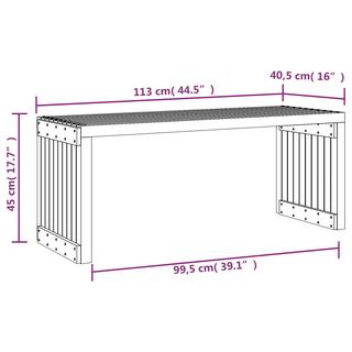 VidaXL Banc de jardin bois de pin  