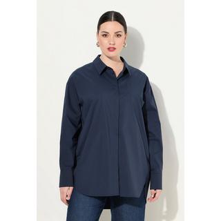 Ulla Popken  Camicia dal taglio oversize con bottoni di madreperla, collo da camicia e maniche lunghe 