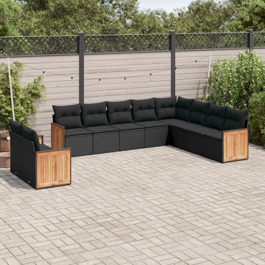 VidaXL set divano da giardino Polirattan  