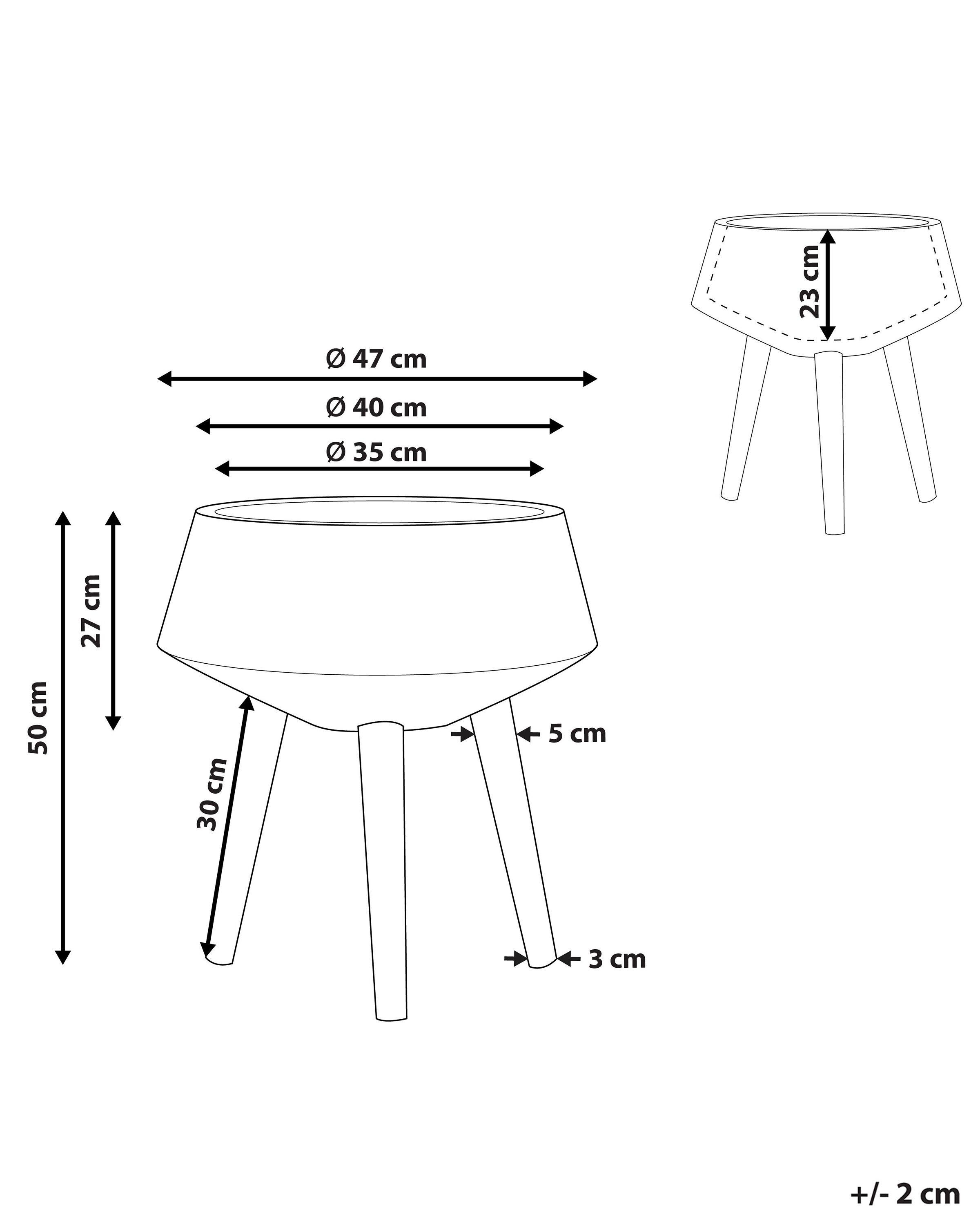 Beliani Blumenkübel aus Magnesiumoxid Boho AGRIA  