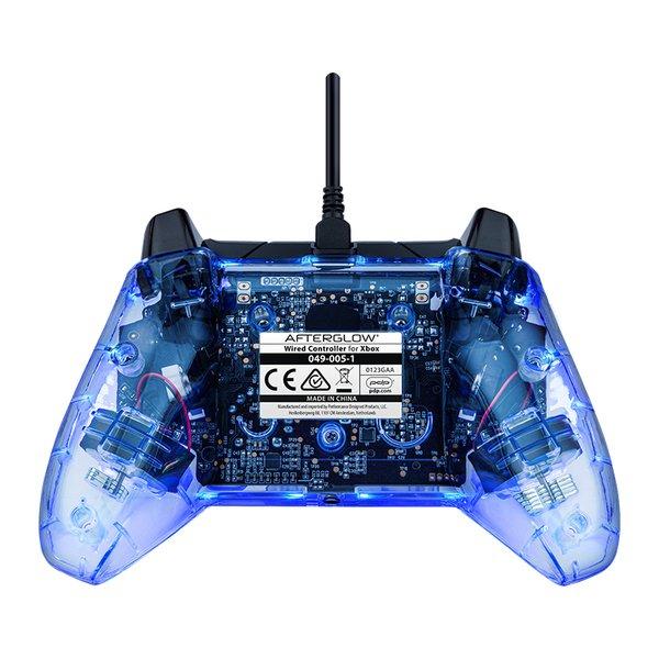 pdp  PDP Afterglow Schwarz, Blau, Transparent USB pad Analog / Digital Xbox One, Xbox Series S, Xbox Series X 
