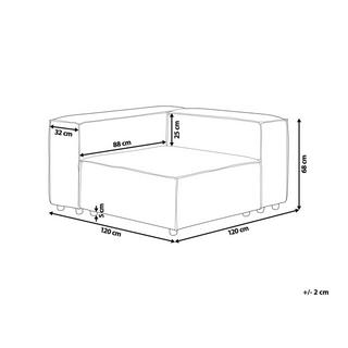 Beliani Eckmodul aus Leinen Modern APRICA  