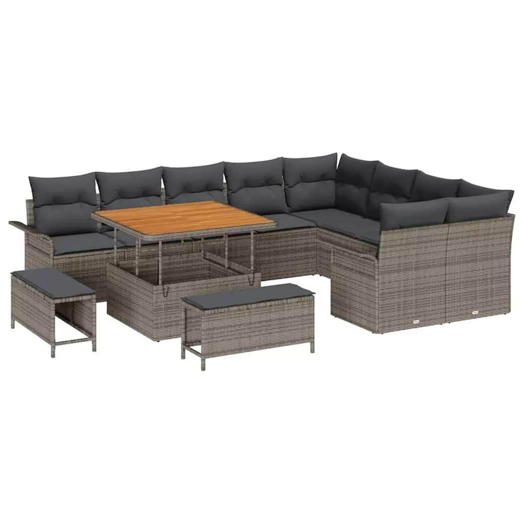 VidaXL - Gartenmöbel poly-rattan, One Size, Grau