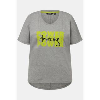 Ulla Popken  T-shirt « Power », coupe oversize. Col rond et manches courtes. 