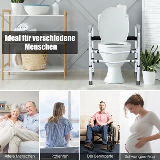 B2X Barra di sicurezza per WC con altezza e larghezza regolabili per anziani  
