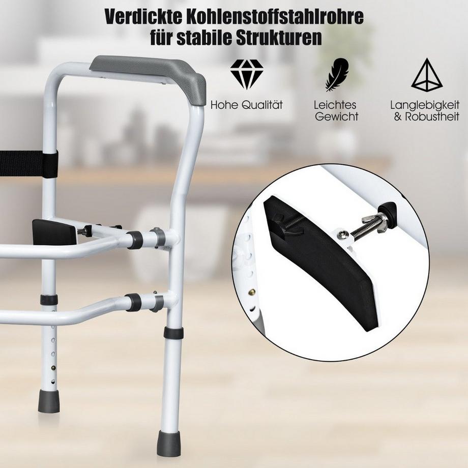 B2X Barra di sicurezza per WC con altezza e larghezza regolabili per anziani  