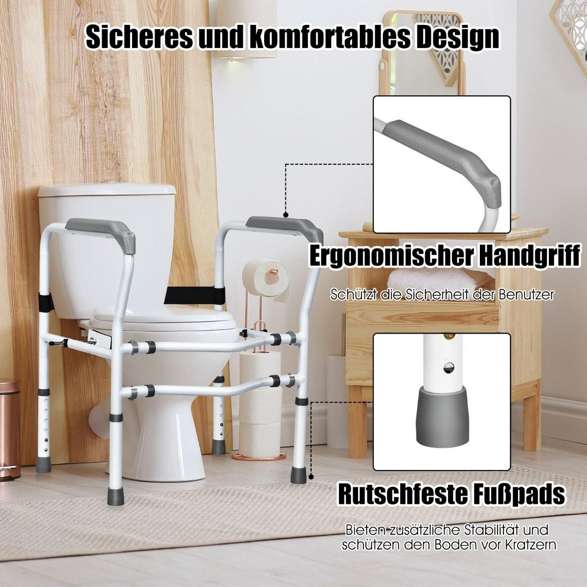 B2X Barra di sicurezza per WC con altezza e larghezza regolabili per anziani  