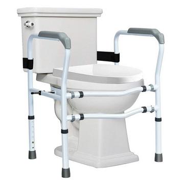 Barrière de sécurité pour toilettes réglables en hauteur et en largeur pour personnes âgées
