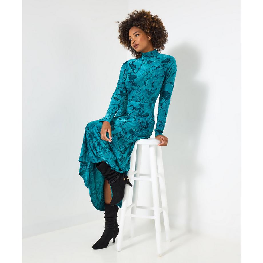 Joe Browns Robe longue à col montant imprimé floqué  