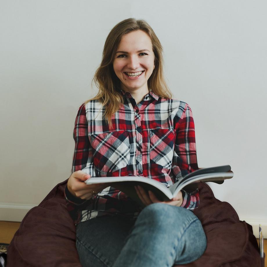 B2X  Pouf XXL aspect daim 