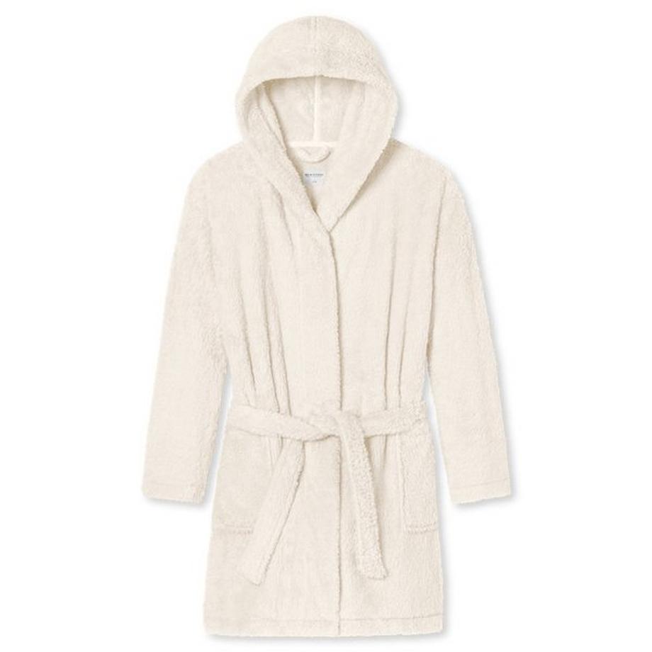 Schiesser Teddy Fleece Kapuzen Bademantel  