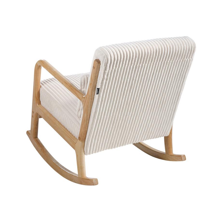 Beliani Fauteuil à bascule en Velours côtelé Rétro SORSELE  