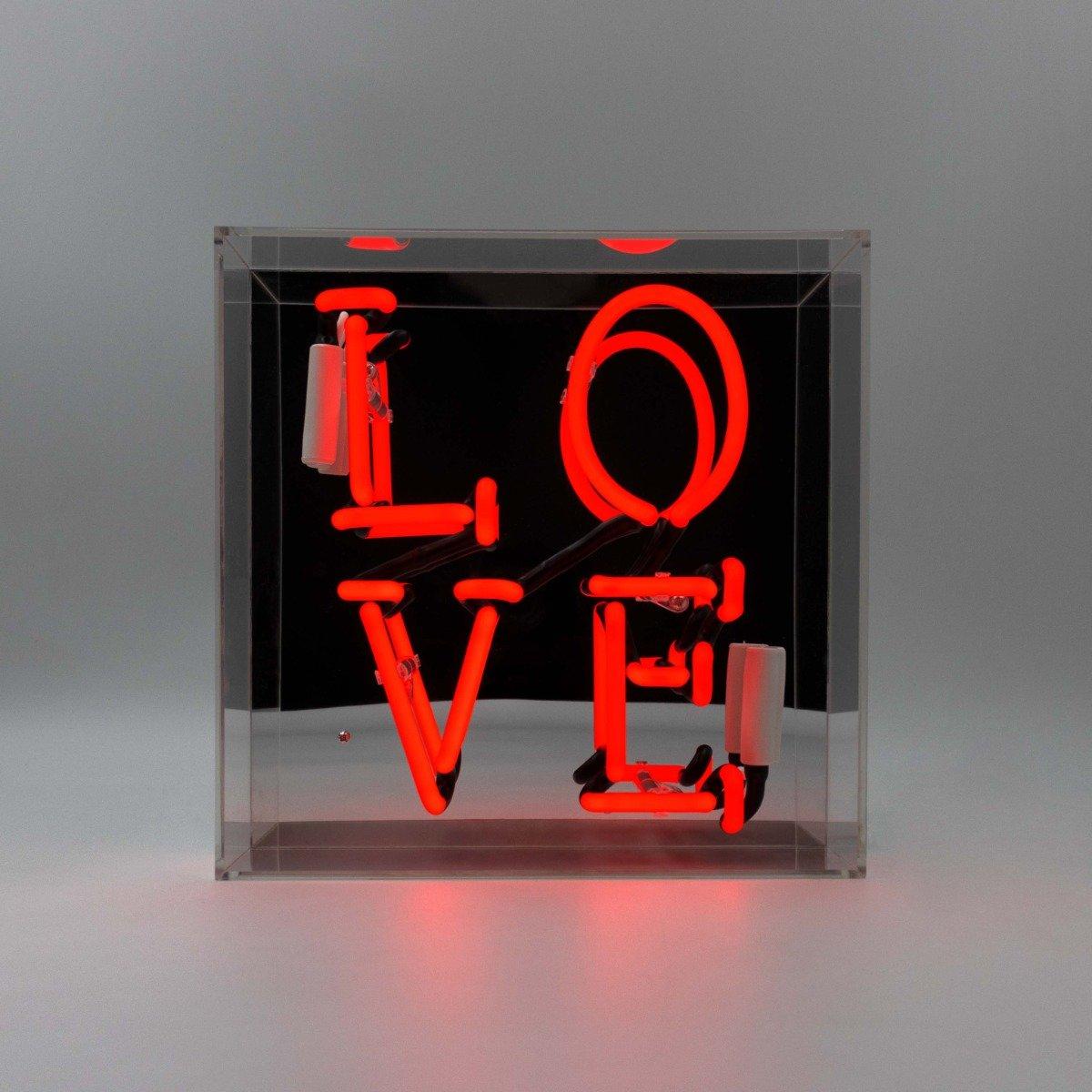 Locomocean Acryl-Box Neon - Love rouge  