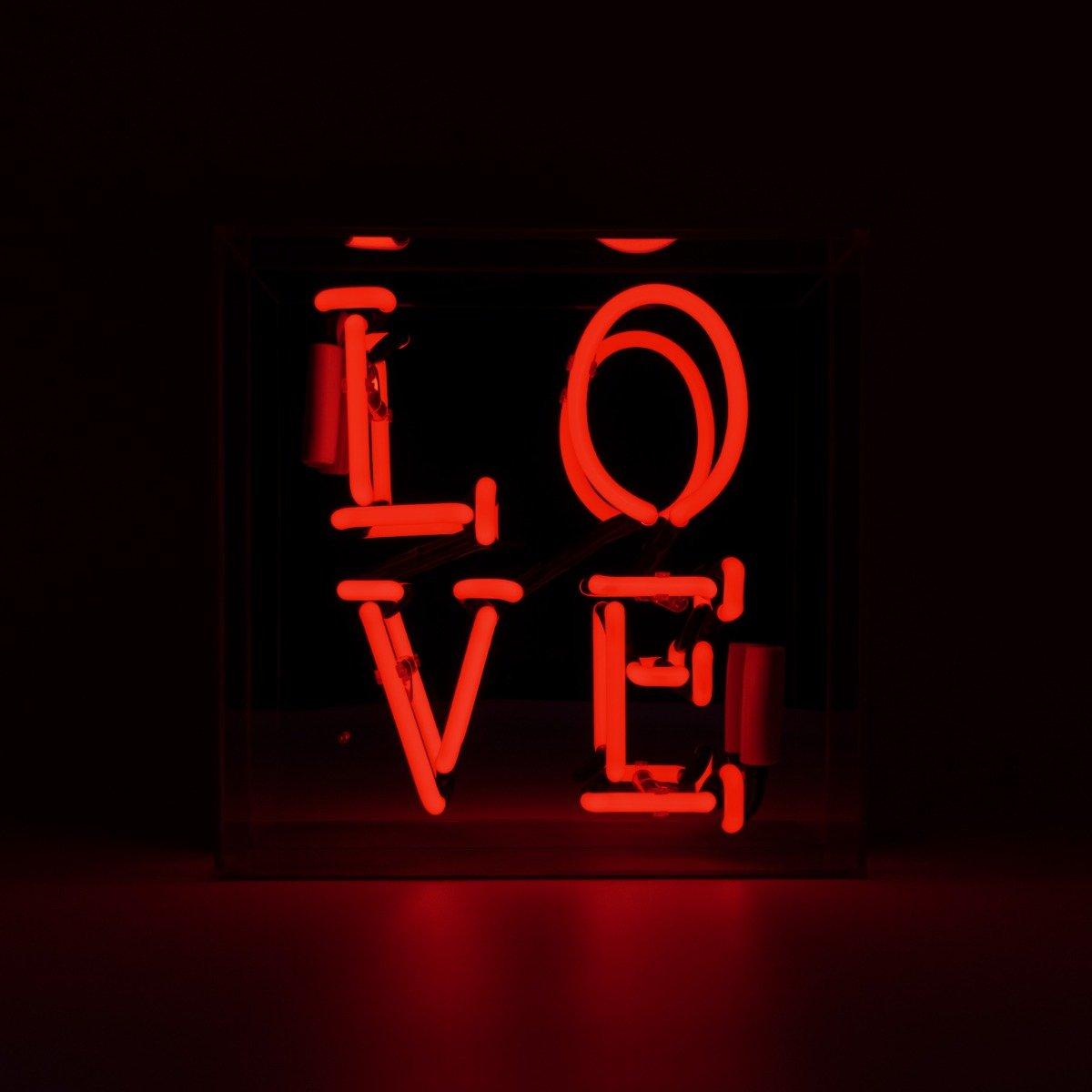 Locomocean Acryl-Box Neon - Love rouge  