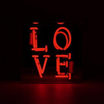 Acryl-Box Neon - Love rouge