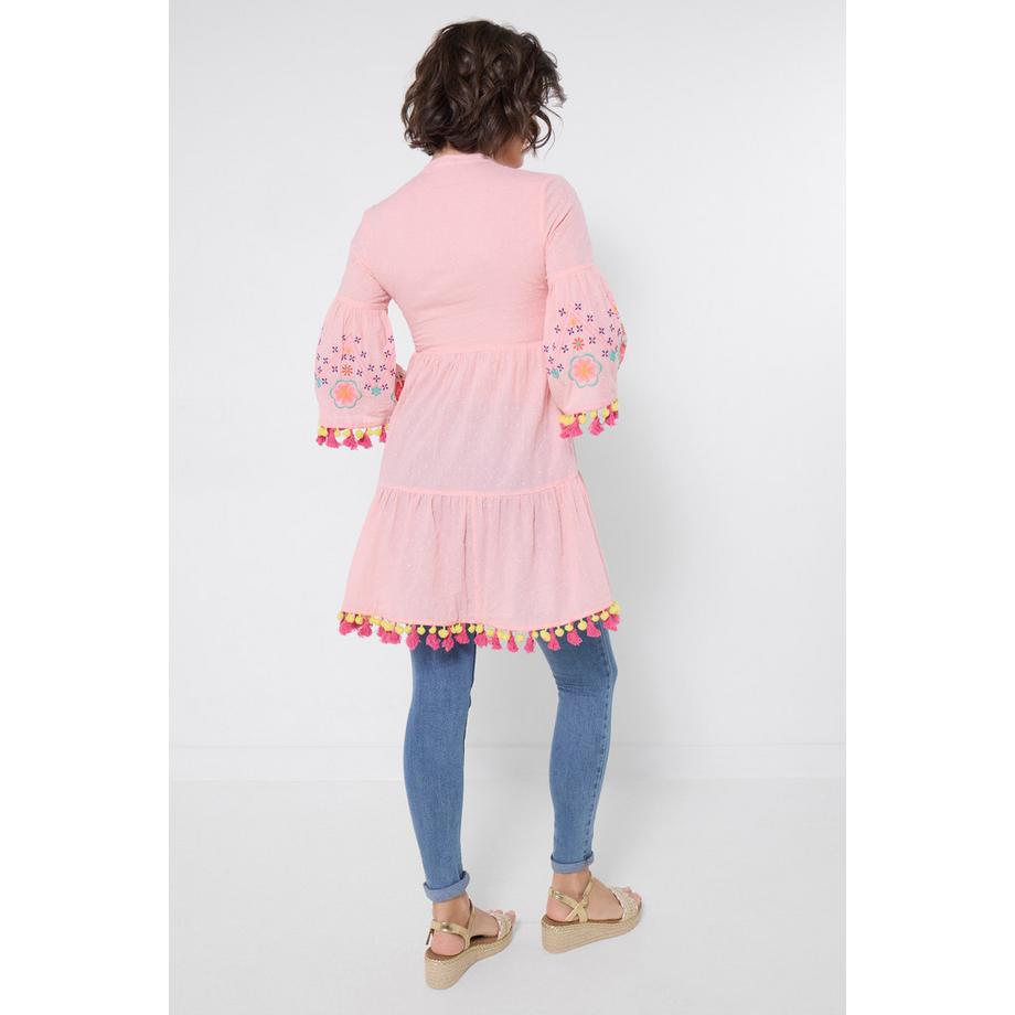 Joe Browns Robe Tunique avec Broderie et Finition Pompons  