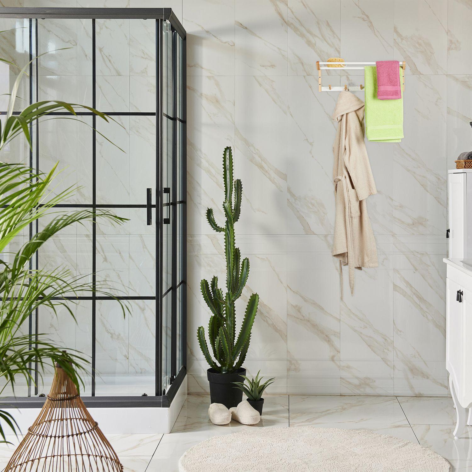 Northix Portasciugamani in bambù per la parete  