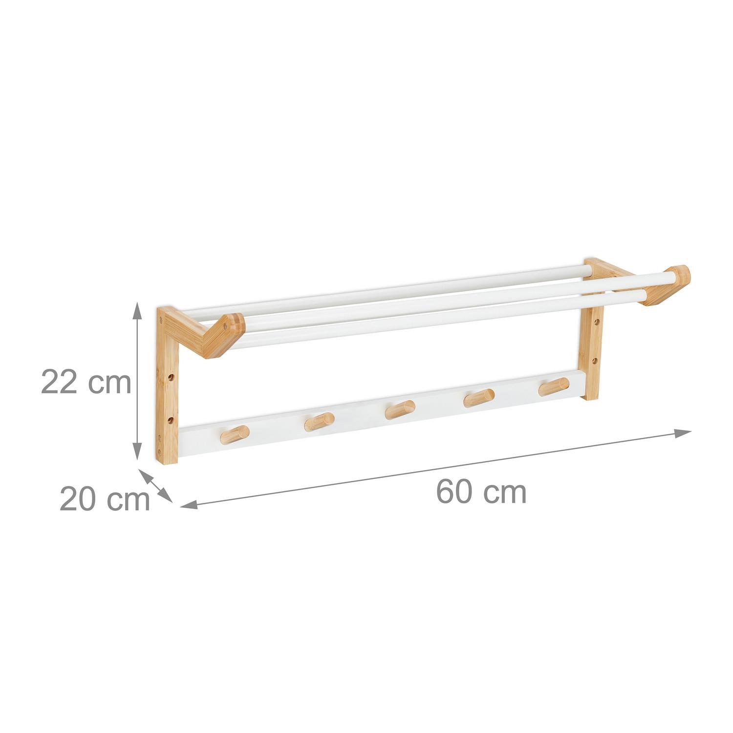 Northix Portasciugamani in bambù per la parete  