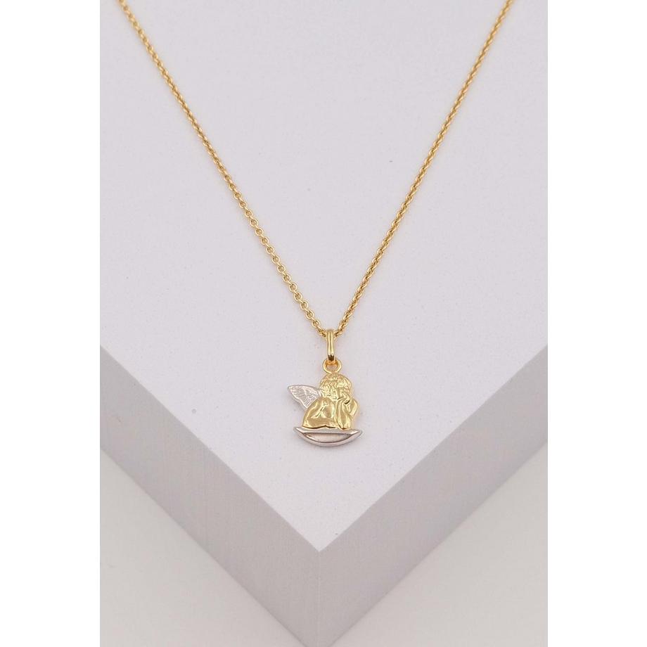 MUAU Schmuck  Engel Anhänger Gelbgold 750, 17x11mm 