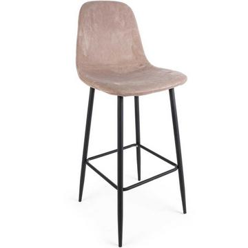 Tabouret de bar Irelia velvet taupe