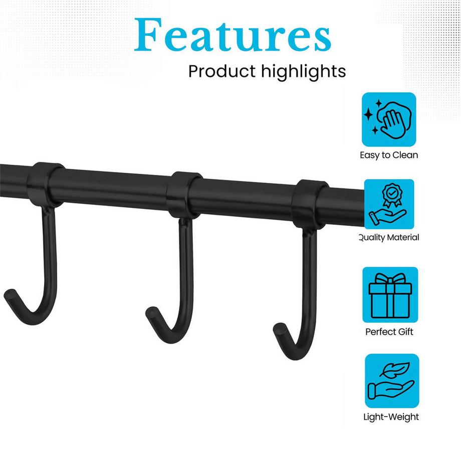 Intirilife Barre De Suspension, Barre À Crochets, Tringle De Cuisine  