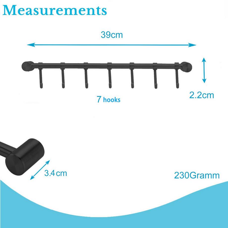 Intirilife Barre De Suspension, Barre À Crochets, Tringle De Cuisine  