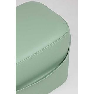 mutoni Pouf Giona rectangulaire avec poignée vert clair  