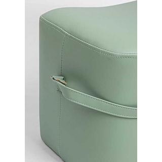 mutoni Pouf Giona rettangolare con maniglia verde chiaro  