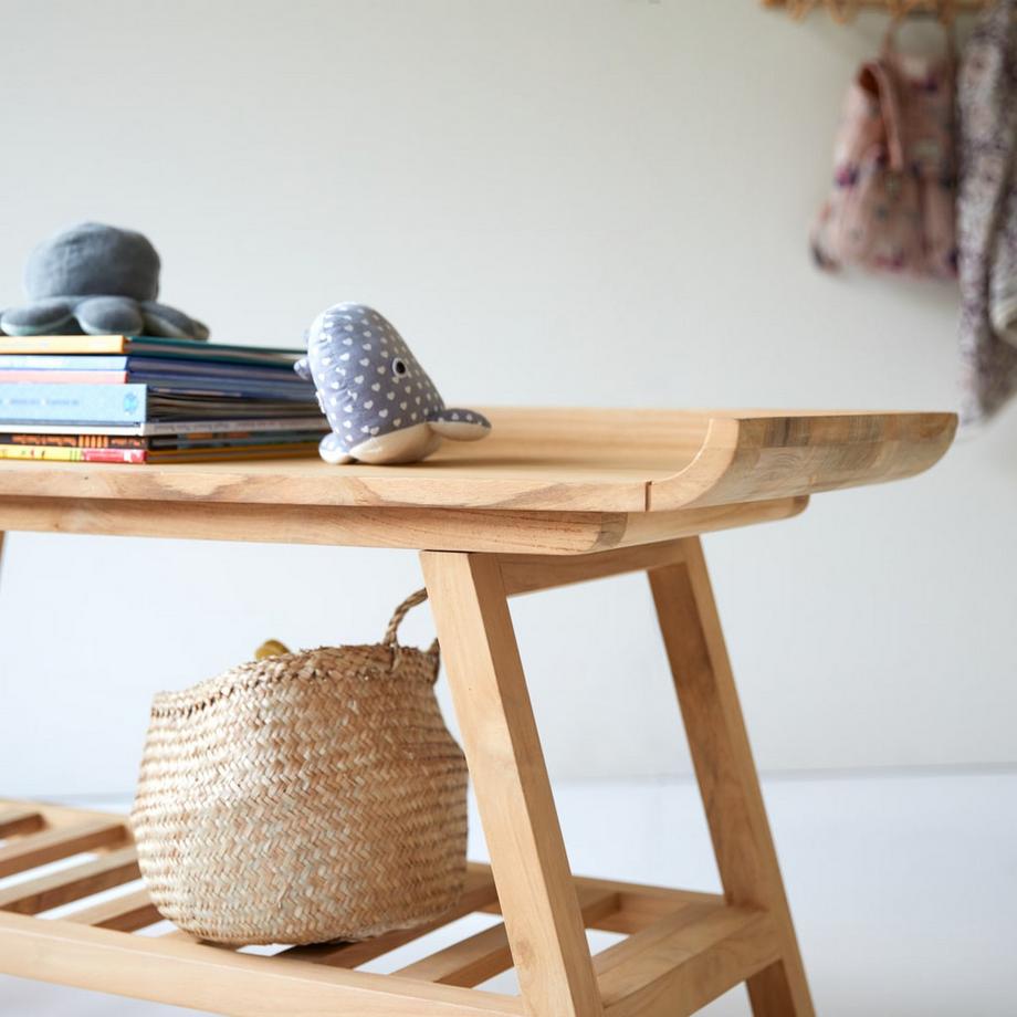 Tikamoon Consolle bassa per bambini in teak massello Pampa  